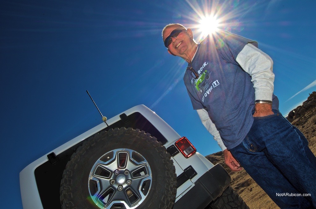 John Sears and his white Jeep Rubicon