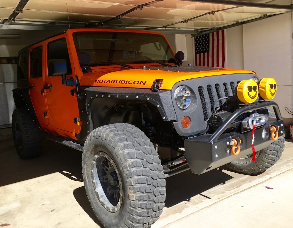 The NotARubicon with new winch and fenders