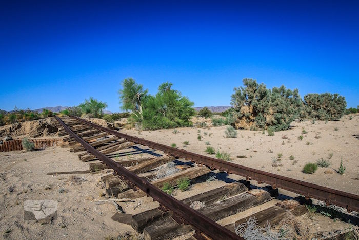 Washed out Eagle Mountain Railroad tracks