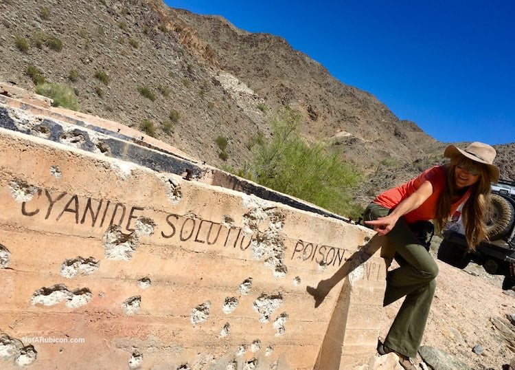 Sitting on the poison cyanide pit at Red Cloud Mine