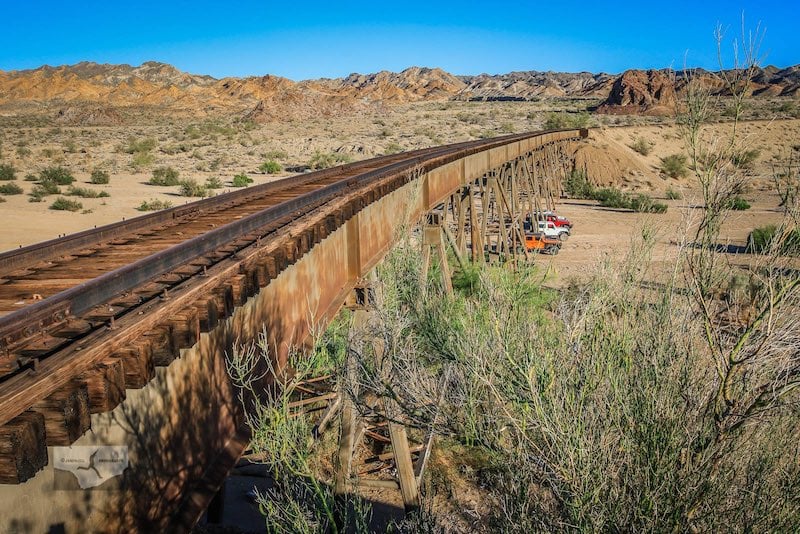 Photo of the Eagle Mountain railroad trestle