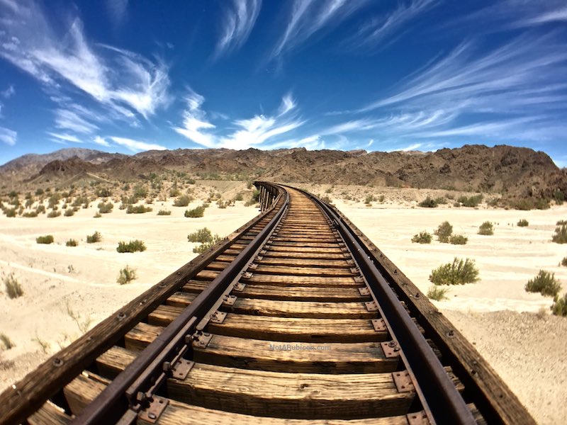 The top of the Eagle Mountain Train Bridge