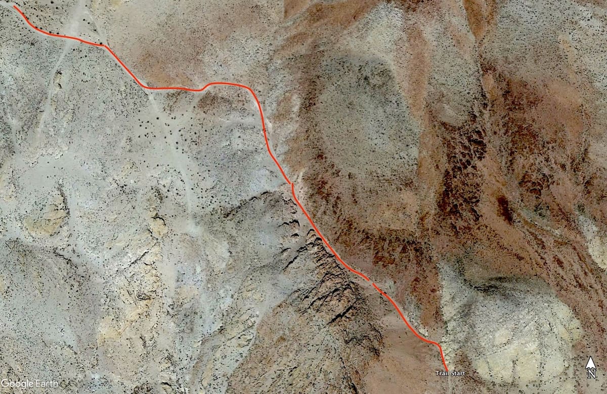 Map of the newly dubbed "Notarubicon Trail" near Calico