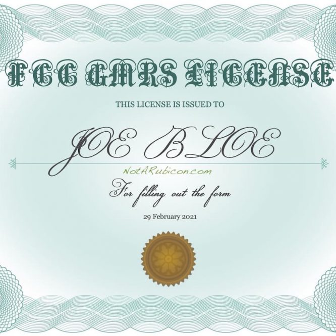 GMRS License
