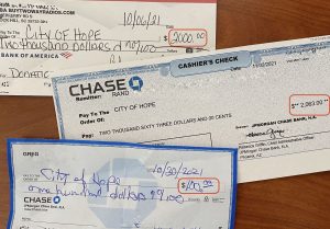 Donations to City of Hope