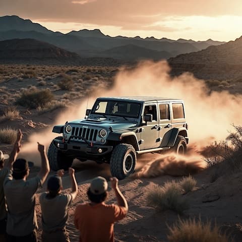 Jeep Wrangler in the desert